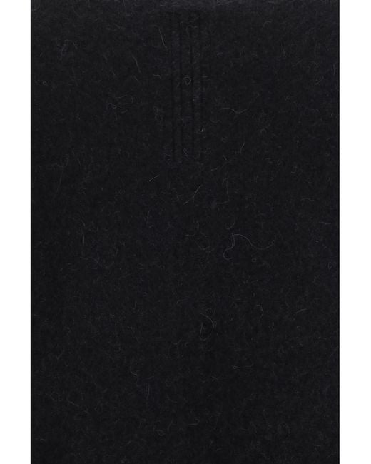 Rick Owens Black Round Neck Sweater for men