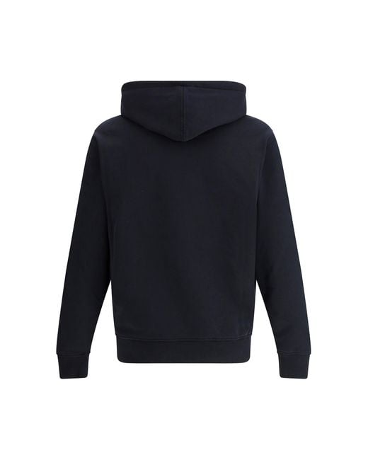 AMI Blue Logoed Hoodie for men