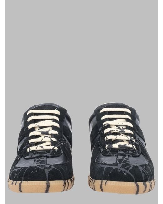 Maison Margiela Black Sneakers Replica Leather Trainers for men