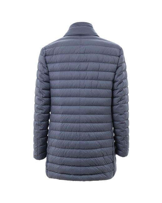 Herno Blue Polyester Coat Clothing for men
