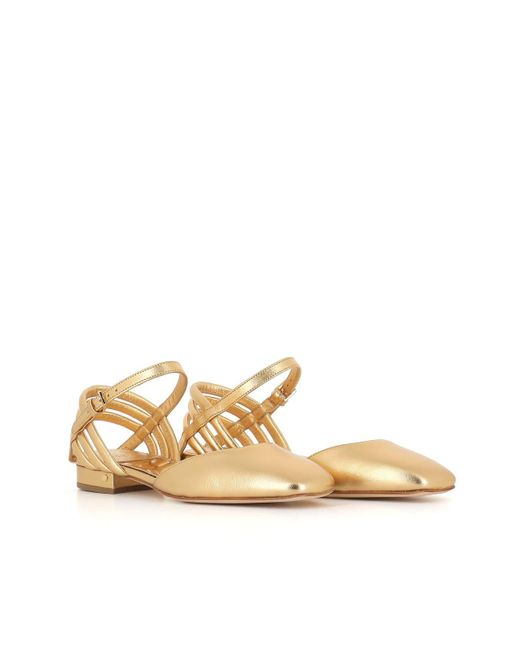 Laurence Dacade Leather Ballerina Caina in Gold (Metallic) | Lyst UK