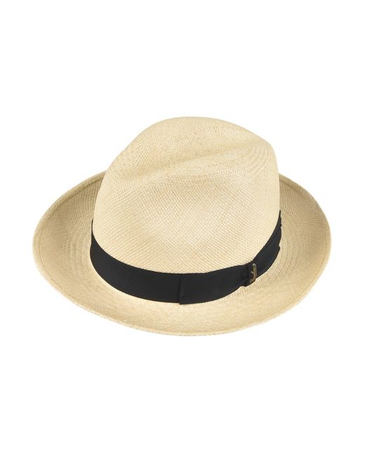 Borsalino Natural Woven Round Hat for men