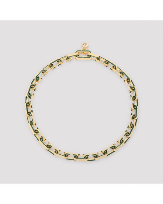 Casablanca Metallic Enamel C Link Necklace for men