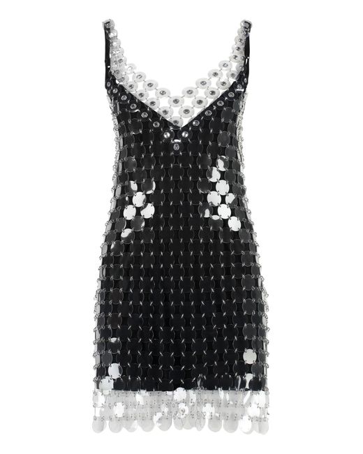 Rabanne Black Maxi Transparent Sequin Dress