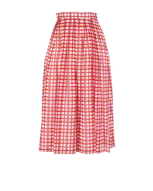 Max Mara Red Skirts Cotone