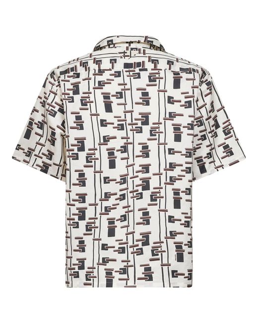 Prada White Bowling Shirt Cotton-Silk for men