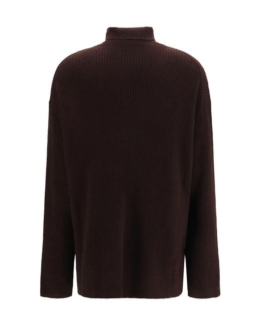 Loro Piana Black Sweater Camino Cashmere-Silk