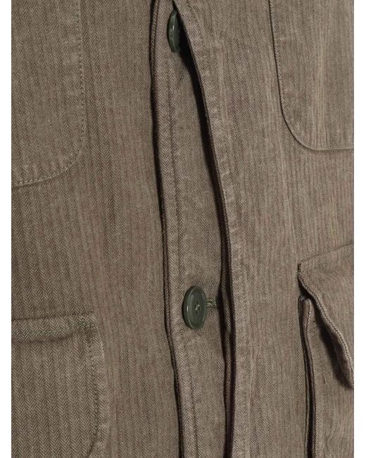 Aspesi Brown Jacket Cotton Elastane Heavy for men