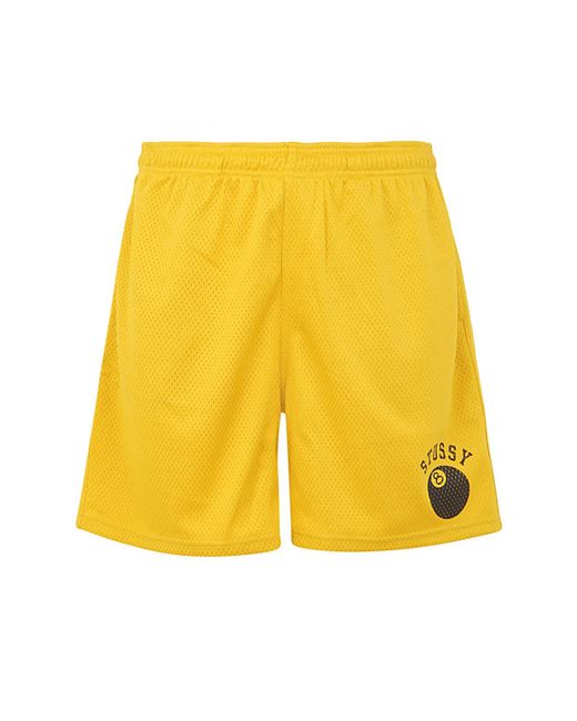 Stussy Synthetic 8 Ball Shorts in Gold Gold (Yellow) for Men | Lyst