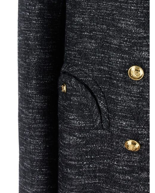 Blazé Milano Black Aifer Double-Breasted Jacket With Notched Revers