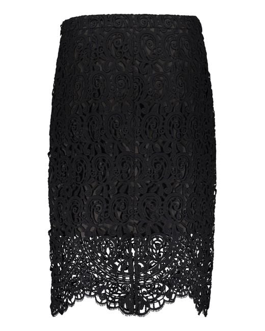 Burberry Black Lace Skirt