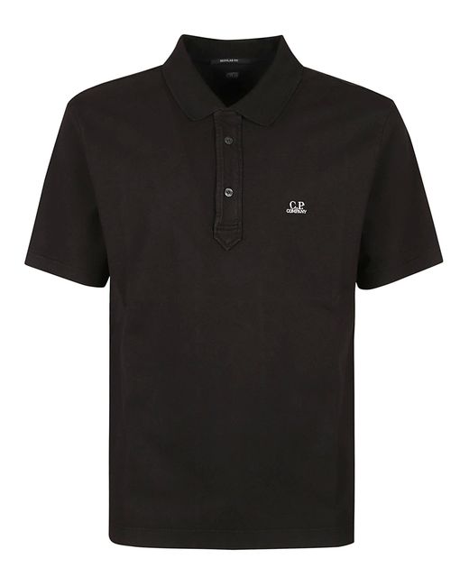 C P Company Black 1020 Short-sleeved Polo Shirt for men