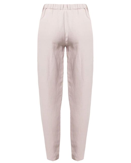 Fabiana Filippi Pink Powder Linen Blend Trousers