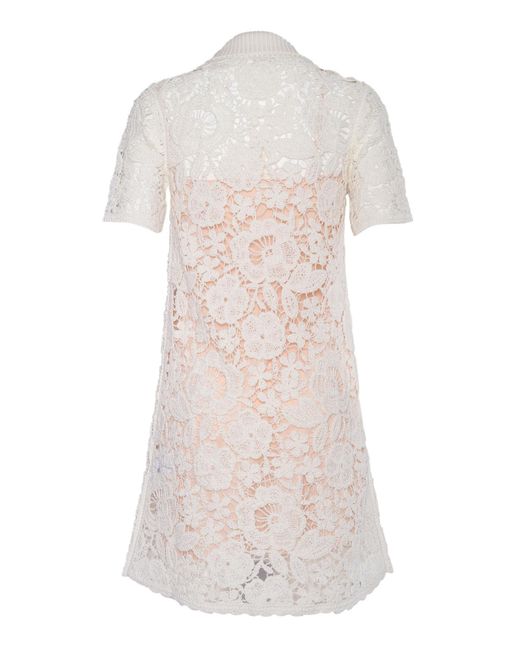 P.A.R.O.S.H. White Dress Cotton Long
