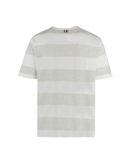 Thom Browne White Cotton Piqué T-shirt for men