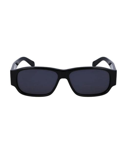 Ferragamo Blue Salvatore Sunglasses Rectangle Full Rim, Frame And Dark Lens Sf1109S001 for men