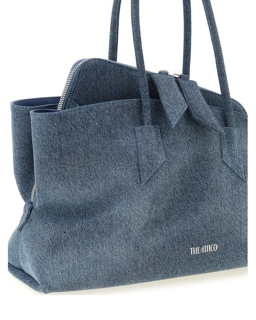 The Attico Blue Cotton Shoulder Bag