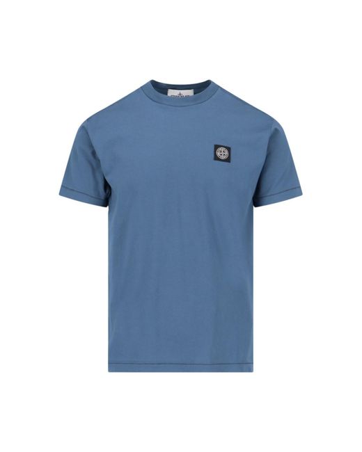 Stone Island Blue Logo T-shirt T-shirt for men