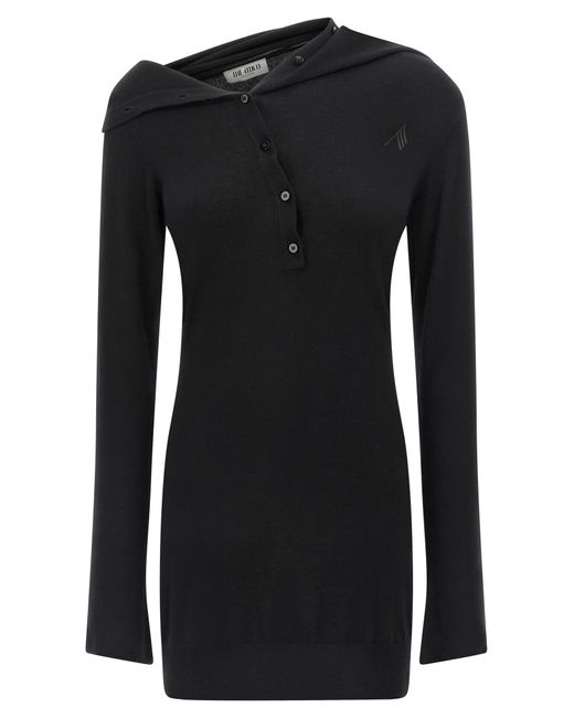 The Attico Black Cashmere Wool Dress