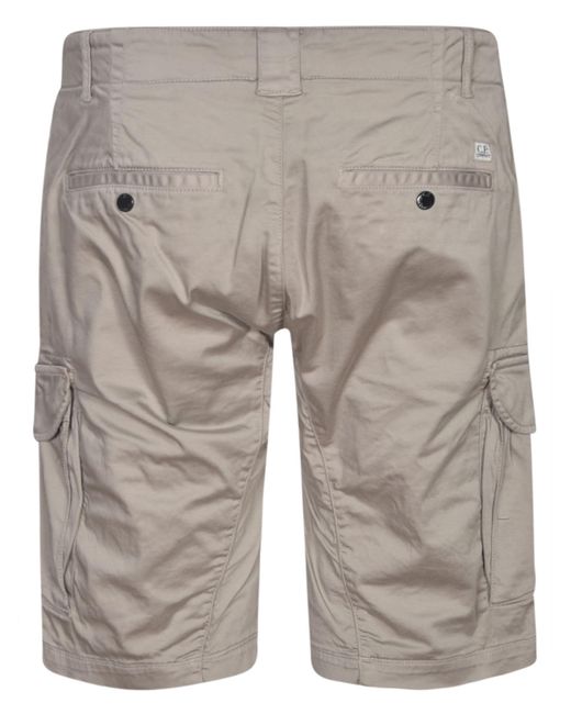C P Company Gray Classic Cargo Shorts for men