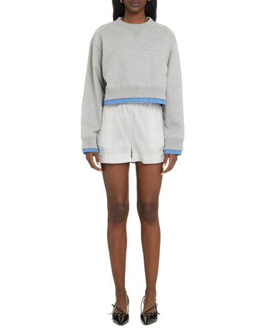 Stella McCartney White Silk Shorts-Steel