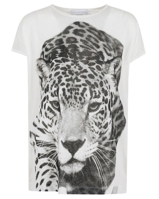 Stella McCartney Gray Leopard-Print T-Shirt