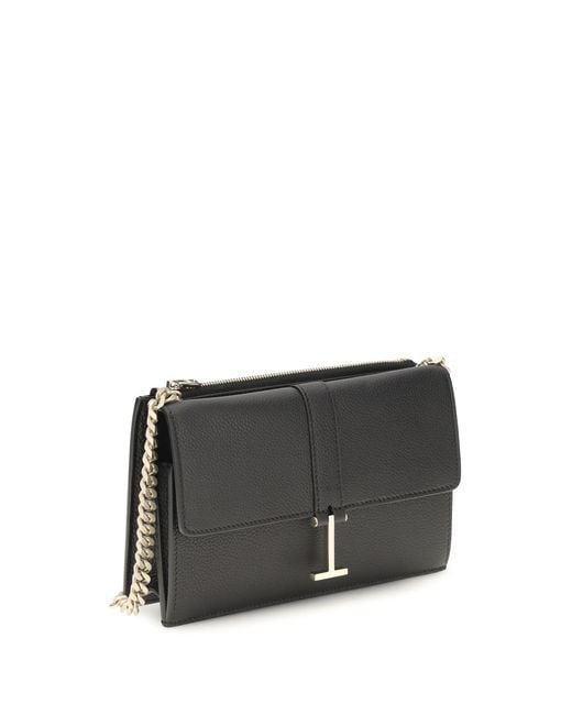 Tom Ford Black Chain Shoulder Bag Calf Leather