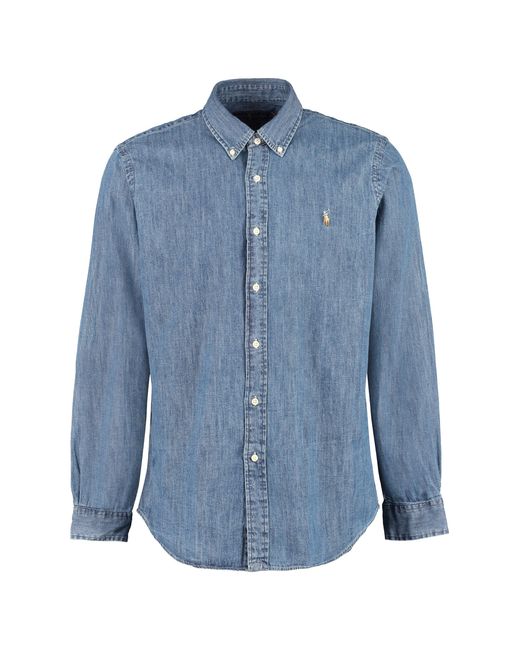 Polo Ralph Lauren Blue Shirt Cotton for men