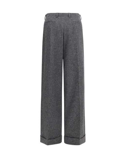Valentino Gray Tailored Wool And Silk-Blend Pants for men
