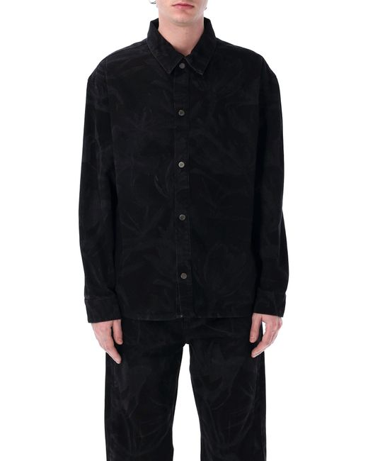 Daily Paper Black Floral Laser Shirt for men