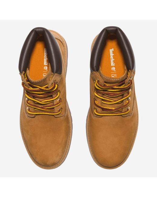 Timberland Brown Stone Street Leather Platform Ankle Boots