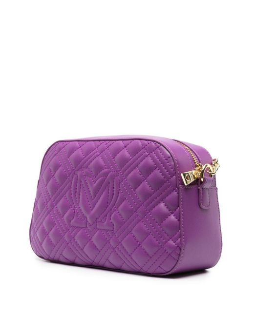 Love Moschino Purple Quilted Shoulder Bag