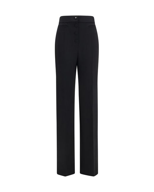Valentino Blue Wool Flare Pants Trousers