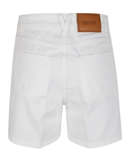 Versace White Softened 5 Pockets Denim Shorts