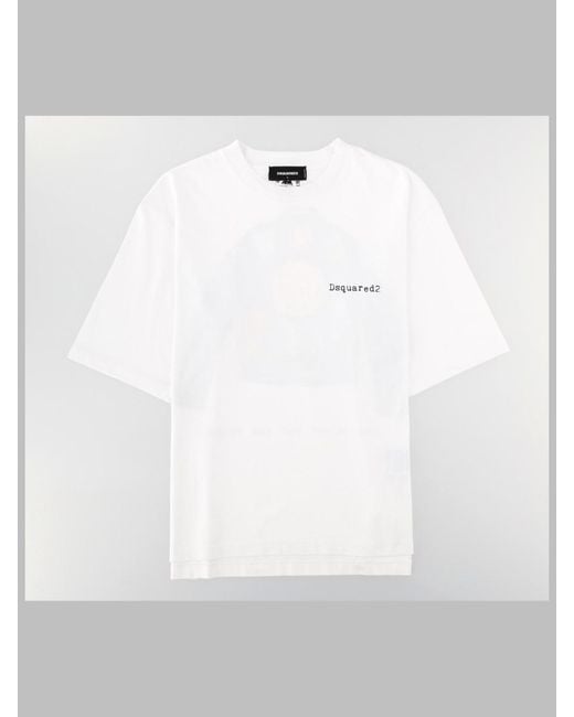 DSquared² White T-Shirt Cotton T-Shirts for men