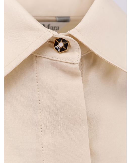 MAX MARA Faraday long cotton shirt ロング コットン シャツ Max Mara Faraday Long Cotton Shirt in White | Lyst