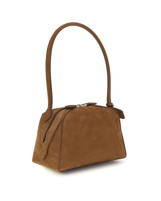 Alaïa Brown Shoulder Bag Le Bouledogue Calf Leather