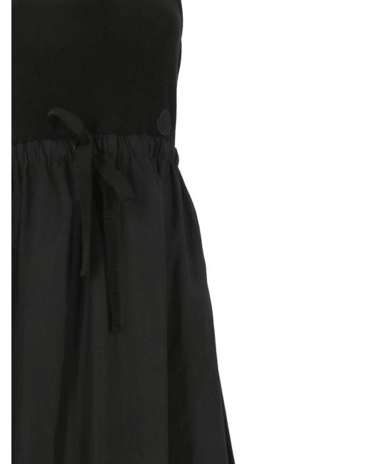 Moncler Black Panelled Sleeveless Dress