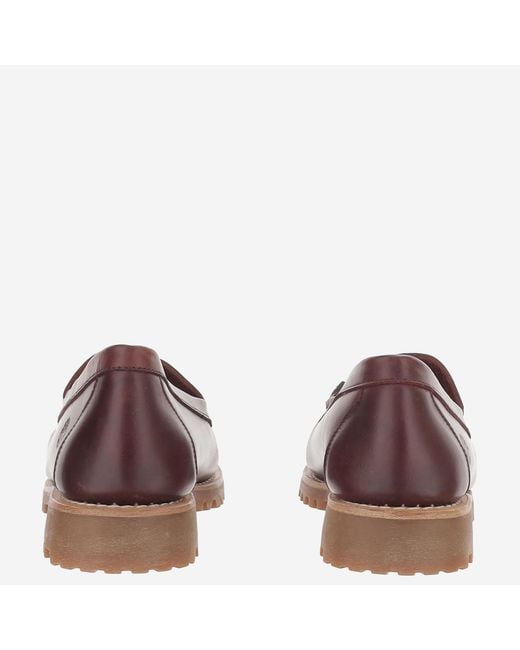 Timberland Brown Leather Loafers, And Rubber for men