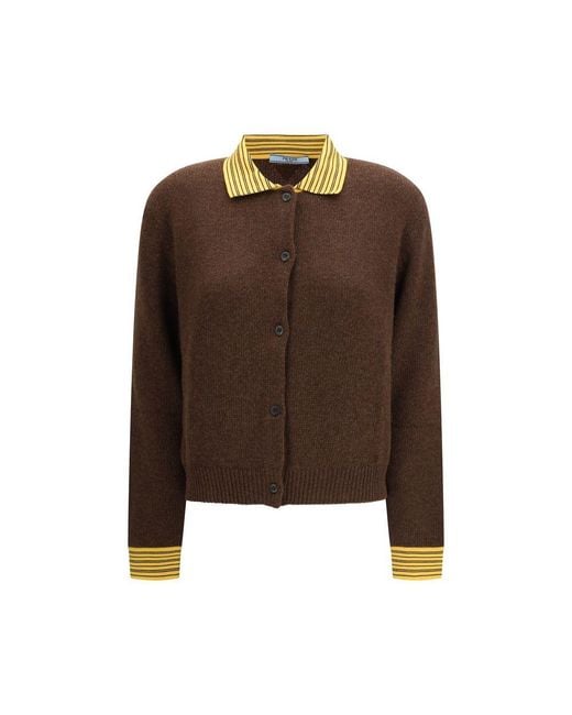 Prada Brown Cashmere Cardigan