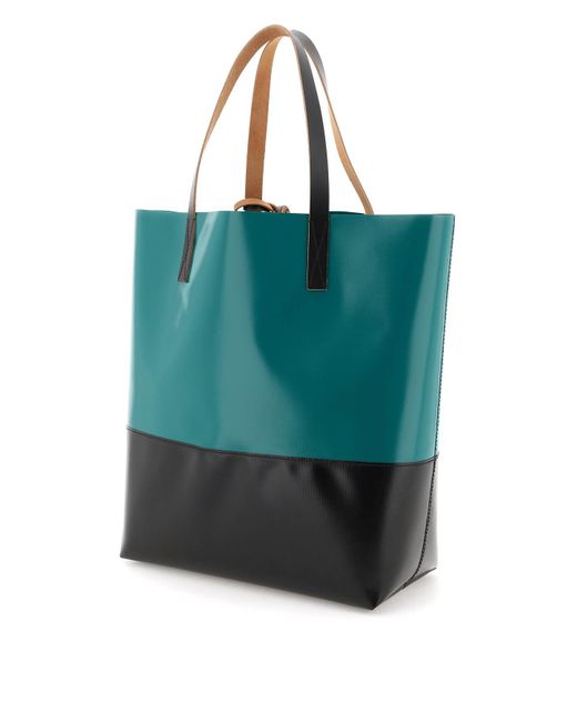 Marni Blue Pvc Tribeca Shopping Bag for men
