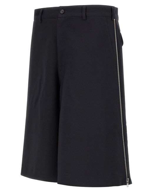 Comme des Garçons Blue Zip Bermuda Shorts for men