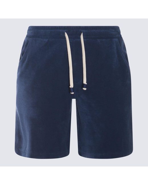 Altea Blue Cotton Shorts for men