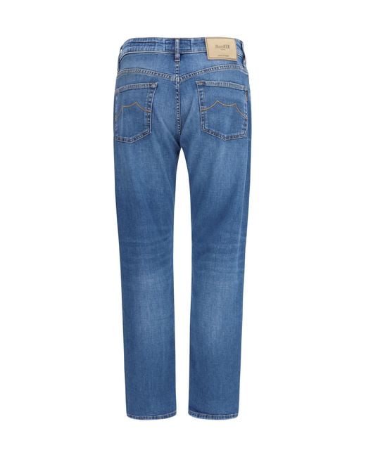 Moorer Blue Milton-15 Jeans Cotton; Elastane for men