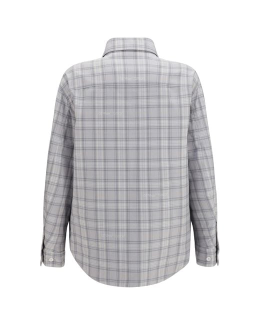 Off-White c/o Virgil Abloh Gray Padded Flannel Jacket for men
