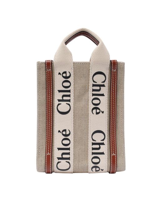 Chloé Pink Mini Woody North South Tote Bag