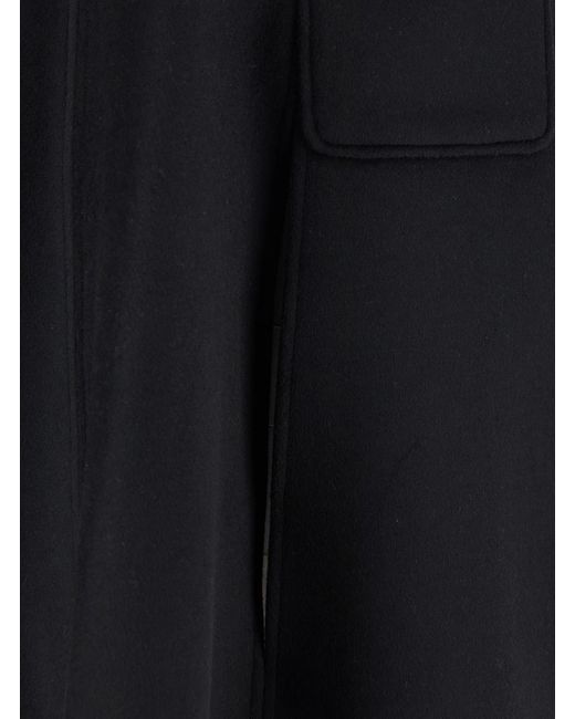 Le Plain Black Short Cape Coat