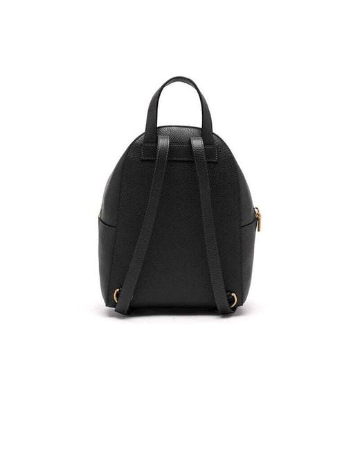 Coccinelle Black Backpack Genuine Leather Bags Backpacks