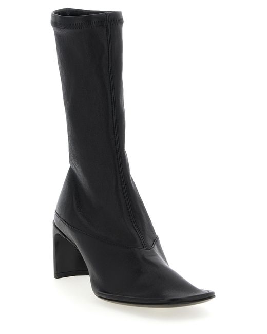 Jil Sander Black Nappa Ankle Boots