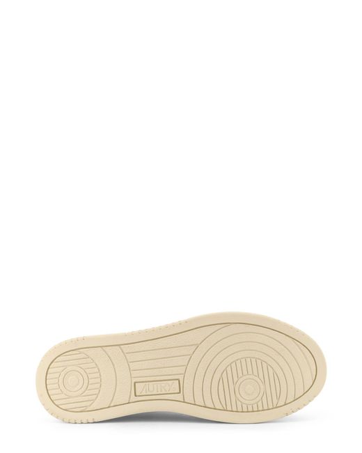 Autry White Medalist Low Leather Low-Top Sneakers With Suede Inserts